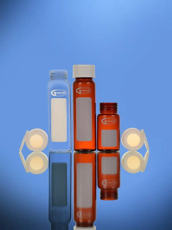 TOC Vials with Silicone Septa & bonded cap