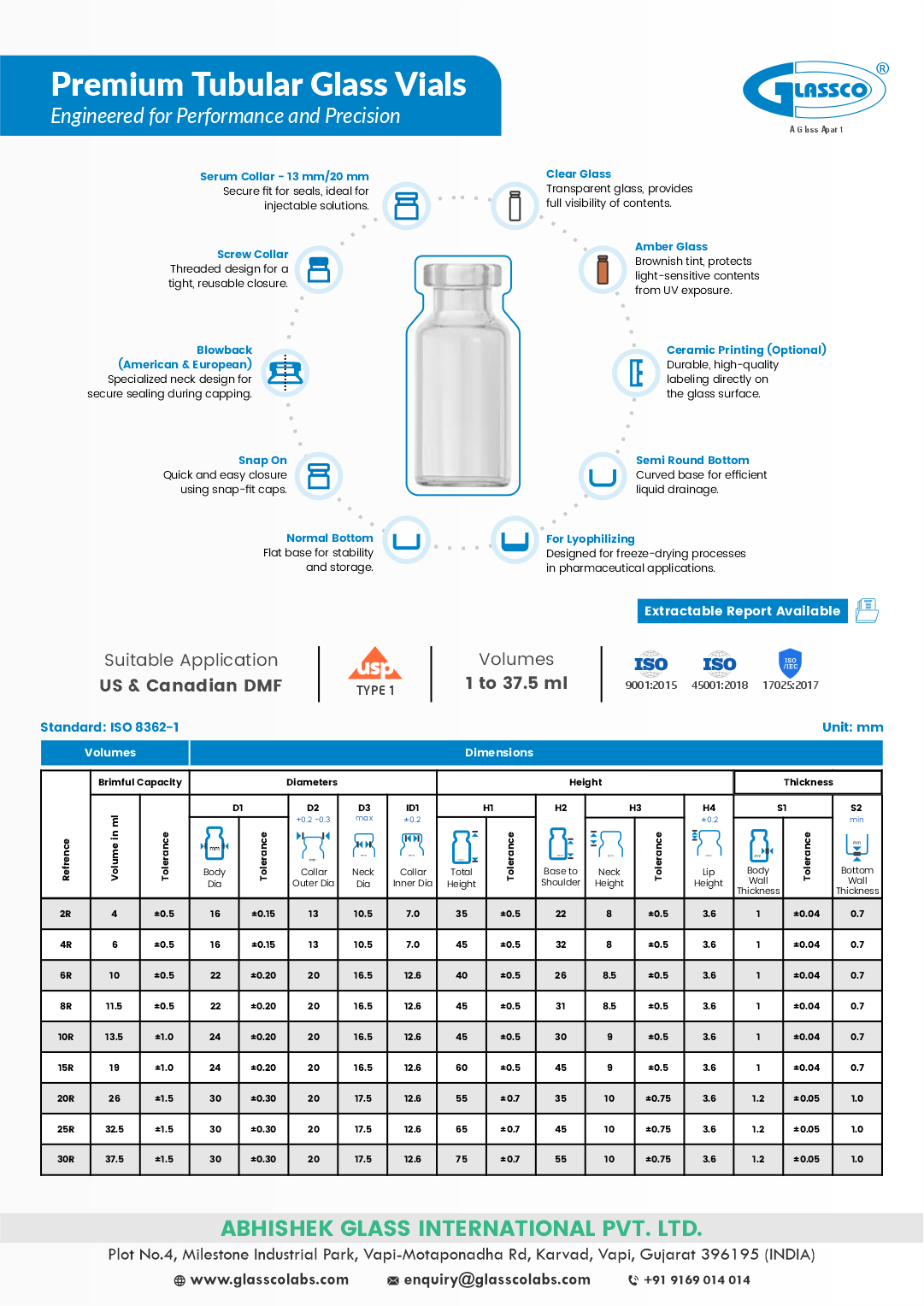 Premium Tubular Vials