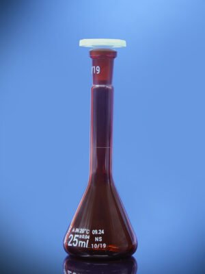Class A Trapezoidal Base Volumetric Flask (Amber)