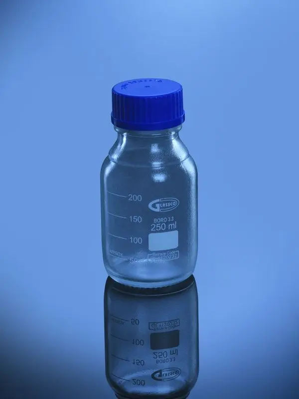 Glassco's Bottle, Safety Coated, Clear with Screw Cap